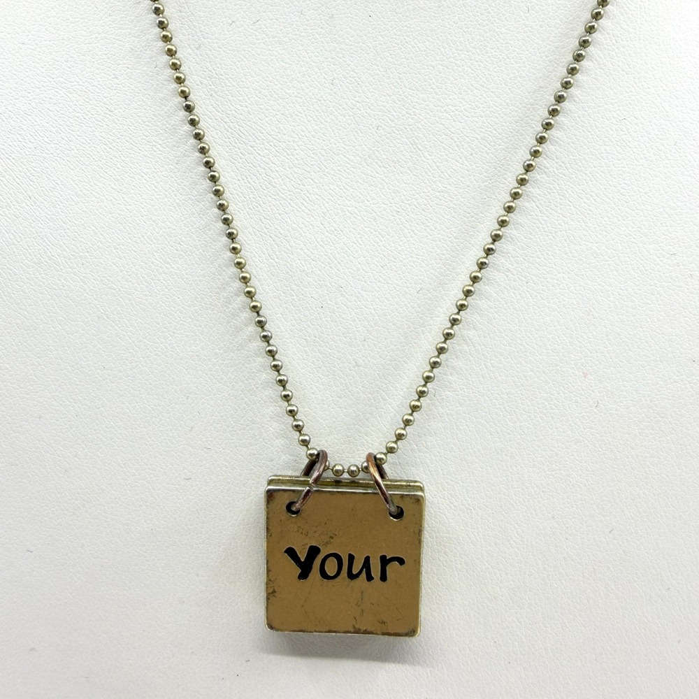 Inspirational Two-Tiered Pendant Necklace "Live Your Life" Boho Accessory Gift